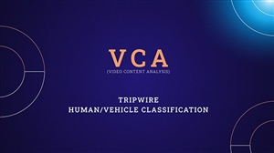 Tripwire function - Human/Vehicle classification - Vehicles allowed